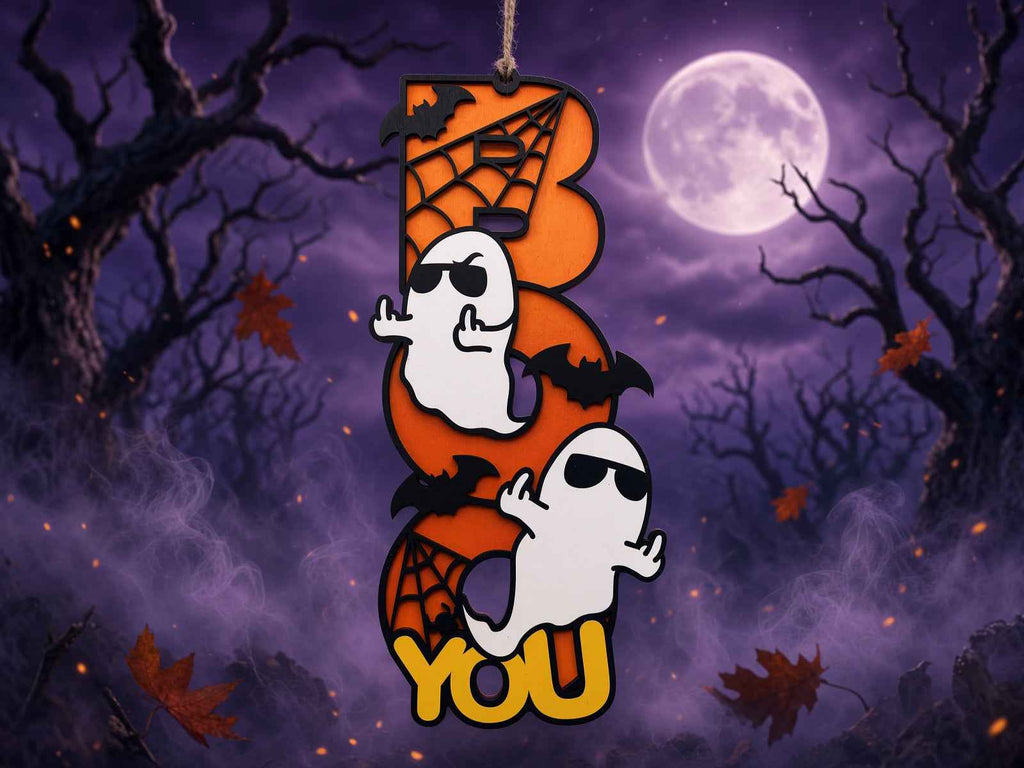 Boo You Naughty Unfinished Halloween Door Hanger Project