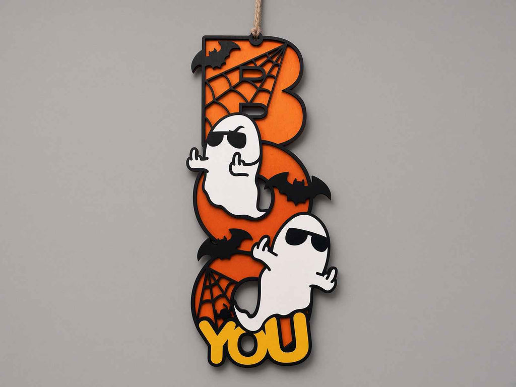 Boo You Naughty Unfinished Halloween Door Hanger Project