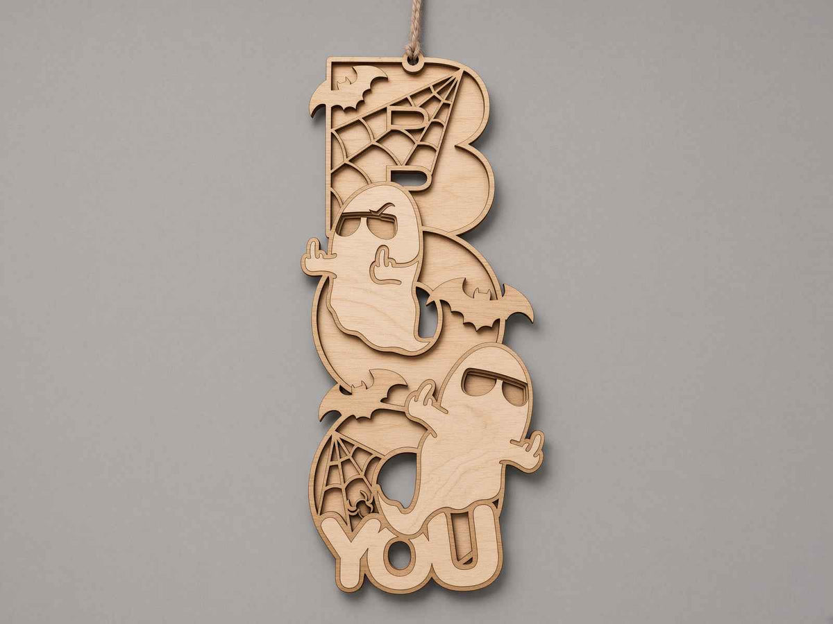 Boo You Naughty Unfinished Halloween Door Hanger Project