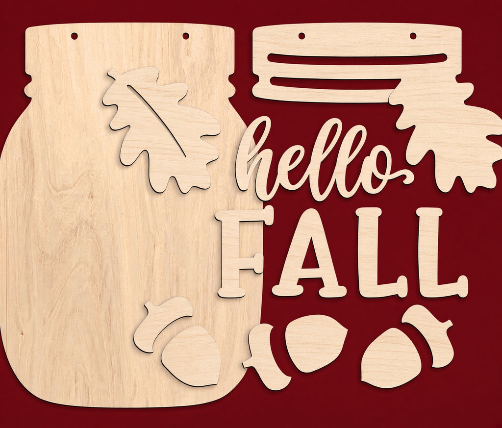 Unfinished DIY Fall Mason Jar Craft Project