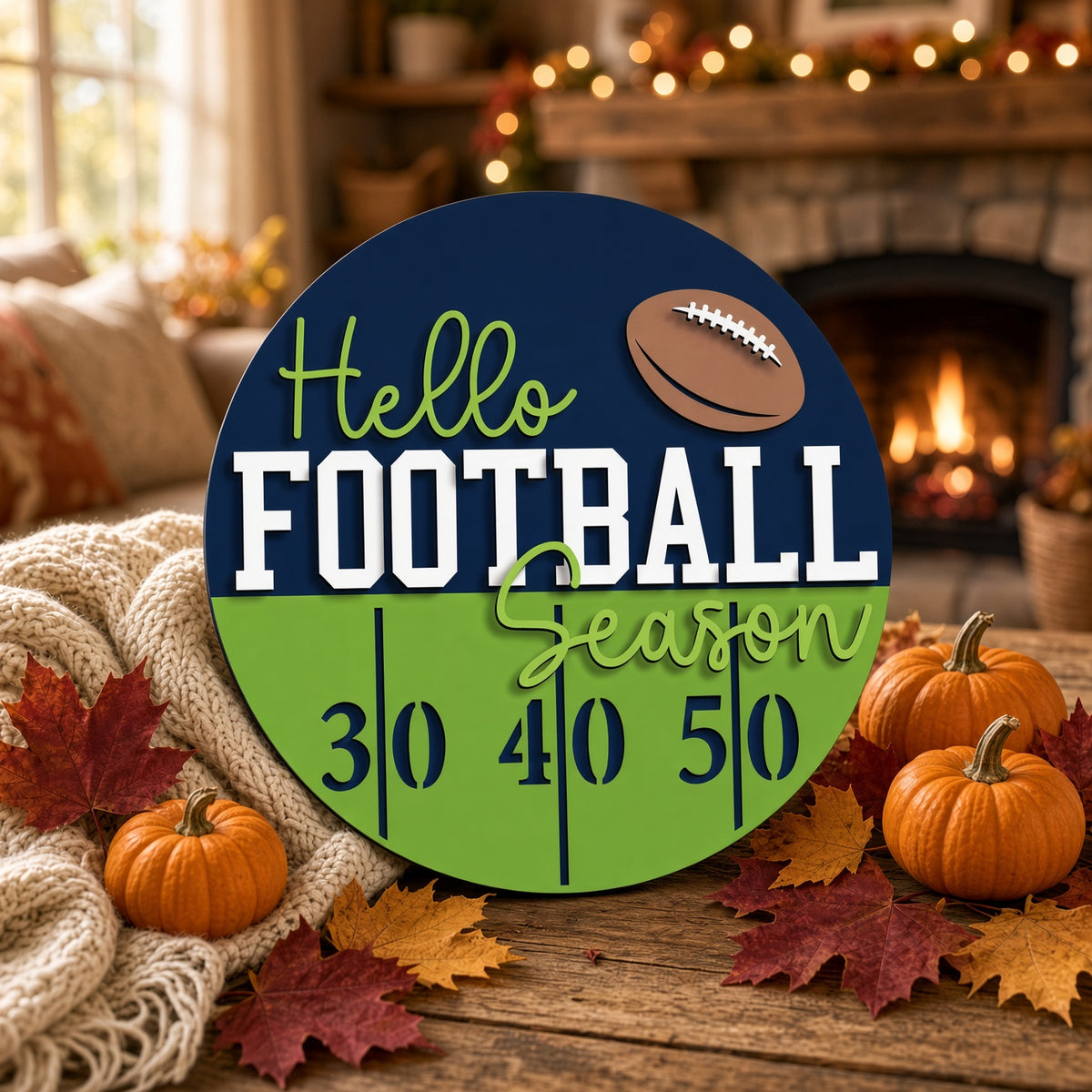 Unfinished Game Day DIY Project Decor