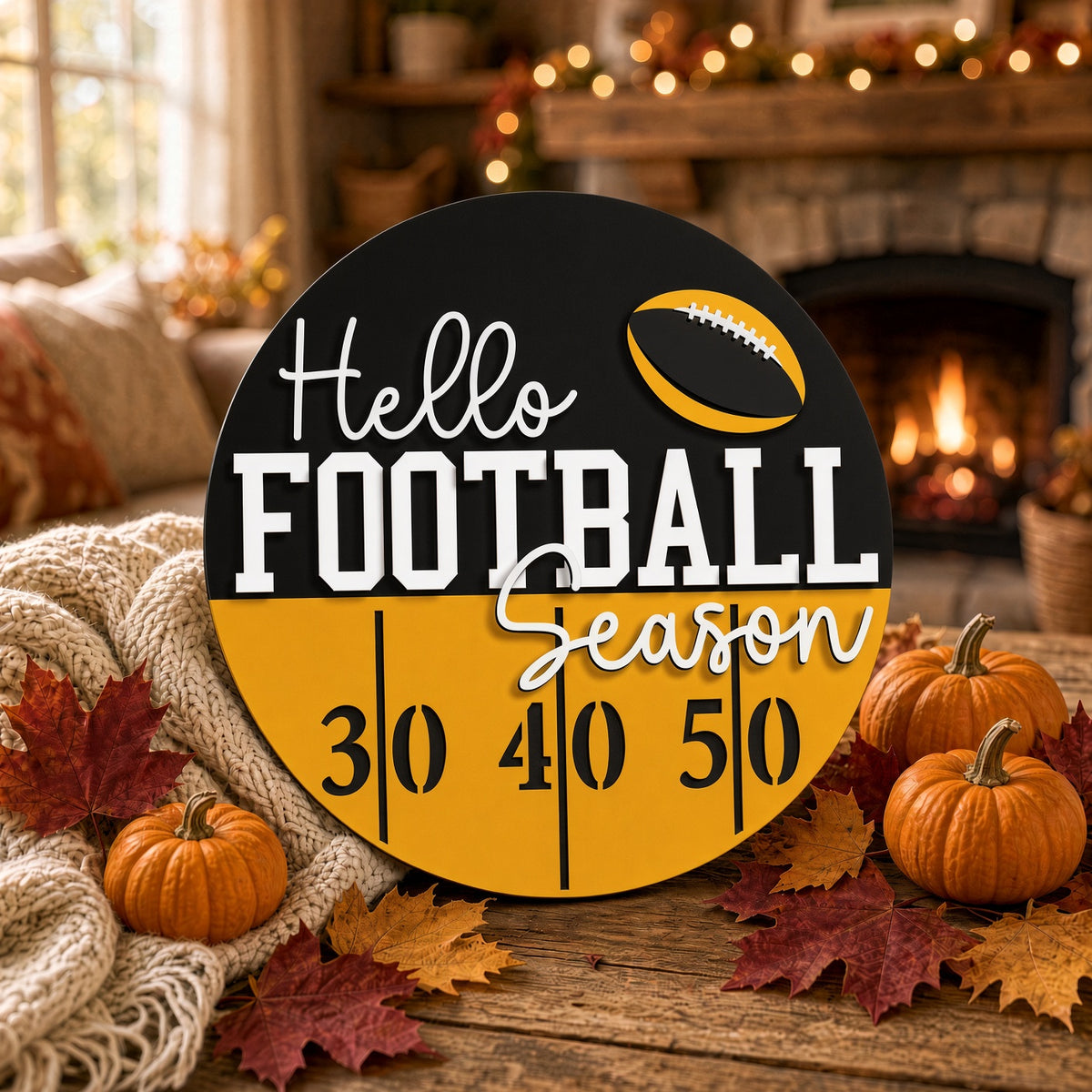Unfinished Game Day DIY Project Decor