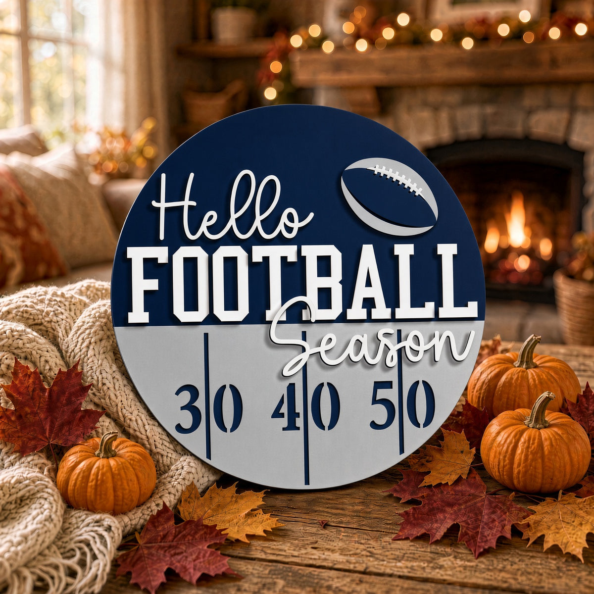 Unfinished Game Day DIY Project Decor