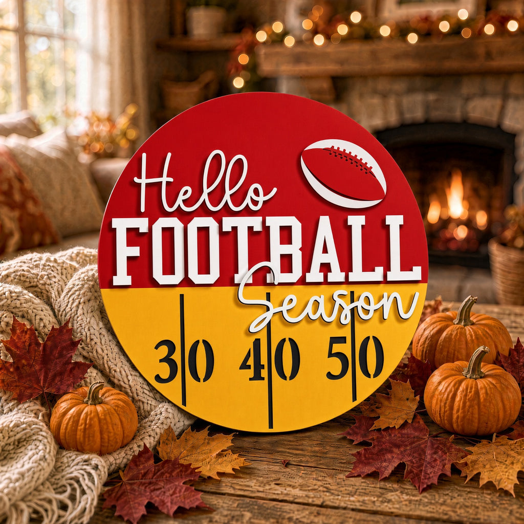 Unfinished Game Day DIY Project Decor