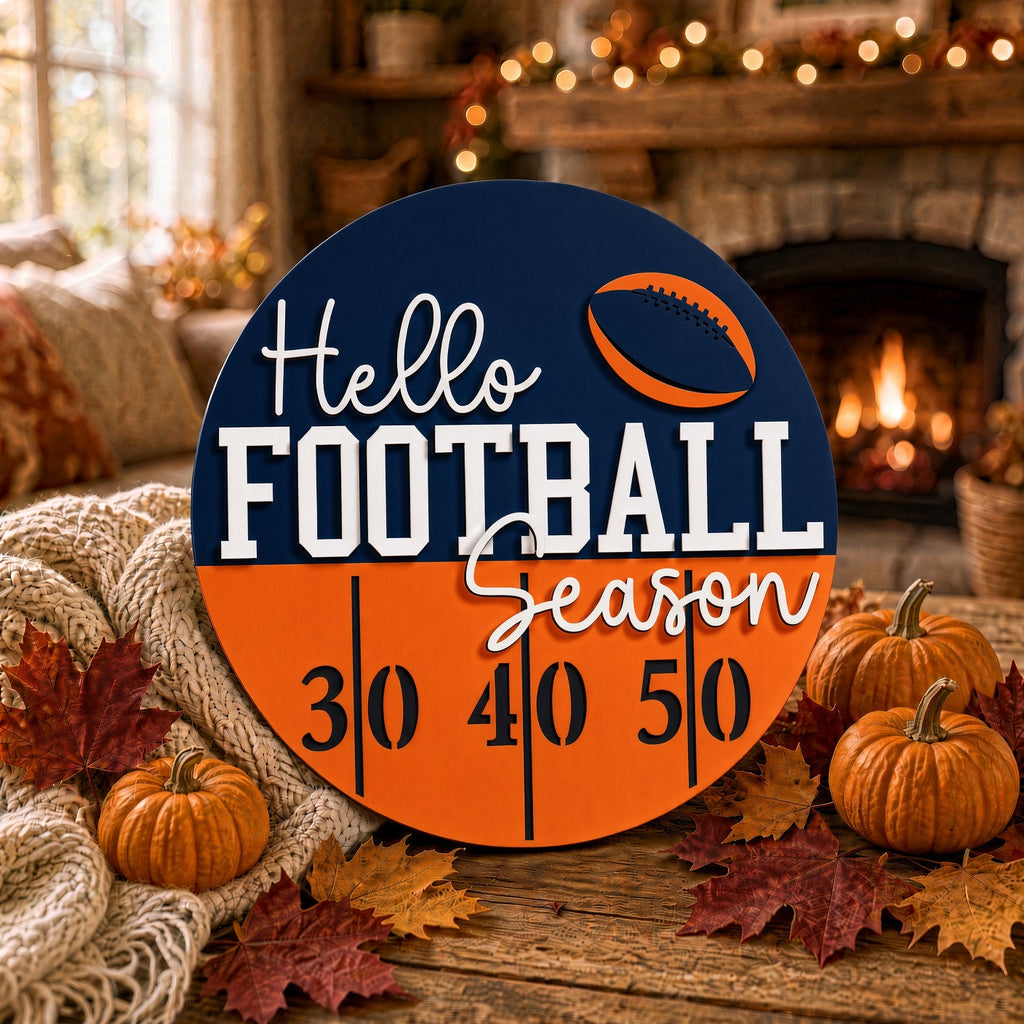 Unfinished Game Day DIY Project Decor