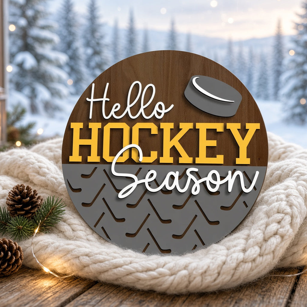 Unfinished Game Day DIY Project Decor (Hockey)