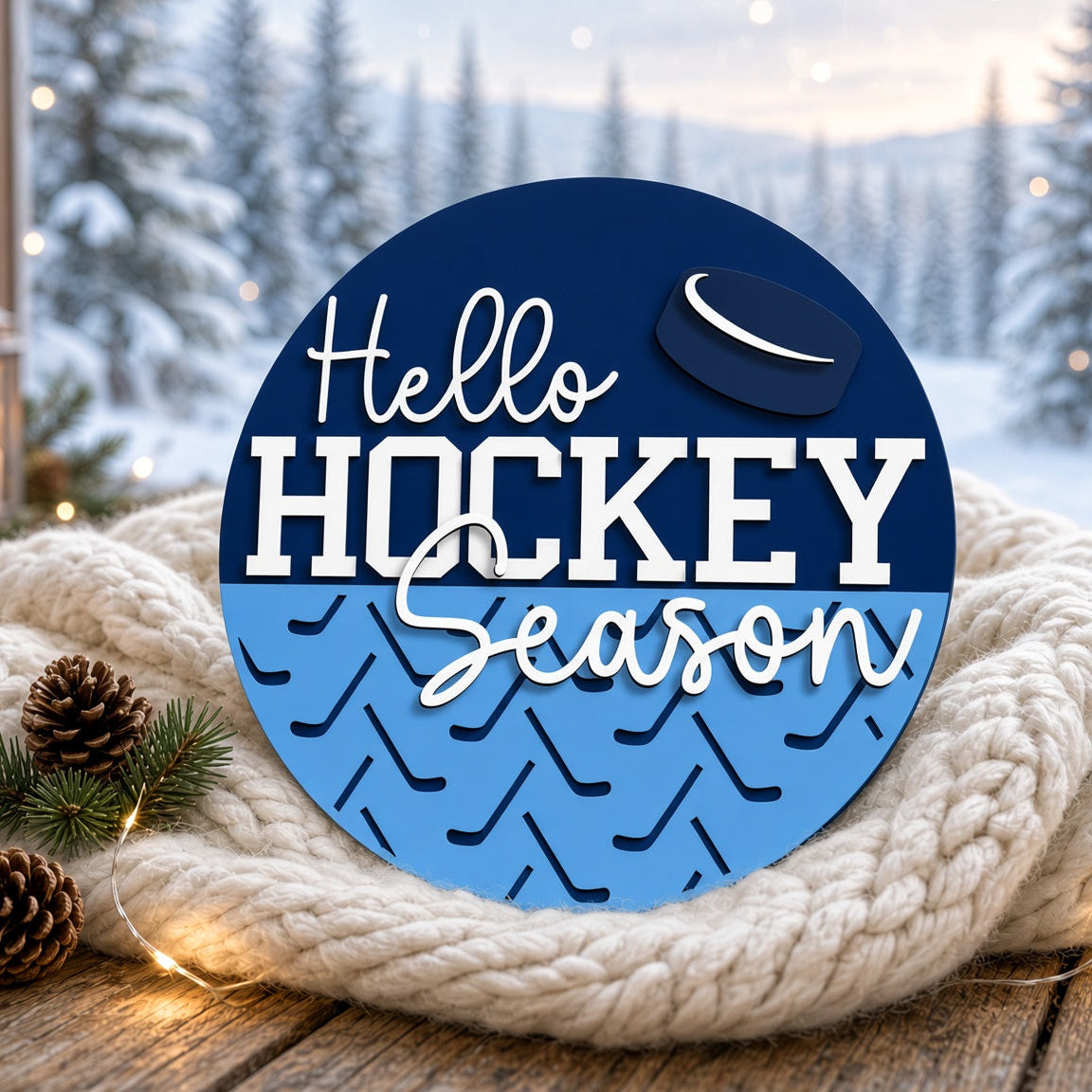 Unfinished Game Day DIY Project Decor (Hockey)