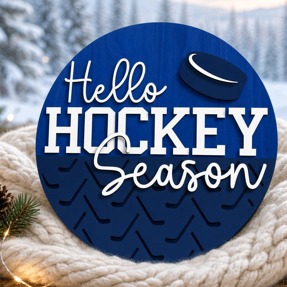 Unfinished Game Day DIY Project Decor (Hockey)