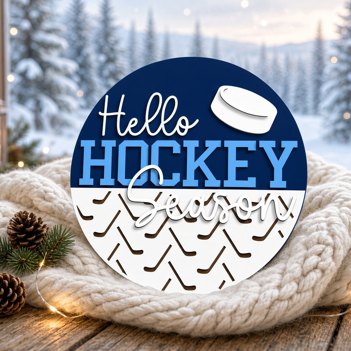 Unfinished Game Day DIY Project Decor (Hockey)